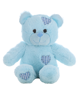 "Baby Blue" Patches Bear (16")